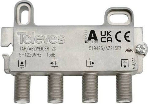 Televes AZ215FZ Kabel-TV Abzweiger in Silber - Bild 1