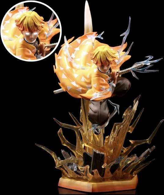 Bandai Demon Slayer Agatsuma Zenitsu Action Figur Statue, 35cm - Bild 1