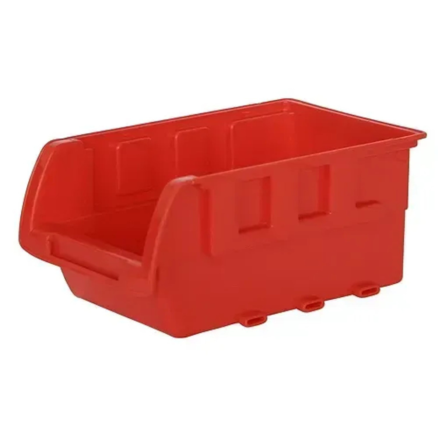 PROREGAL Sichtlagerkasten aus Kunststoff in Rot, 10 Stück, B: 7 cm, H: 10 cm, T: 15,5 cm - Bild 2