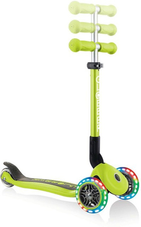 Globber Junior Foldable Lights Tretroller 3-Rädrig mit LED-Leuchtrollen Lime Grün