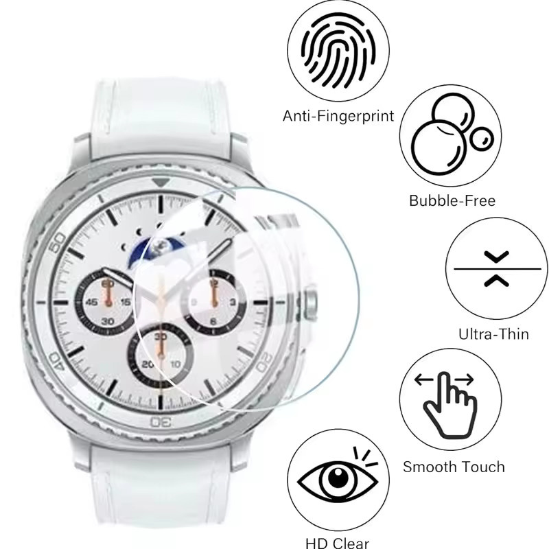 Samsung Displayschutzfolie aus gehärtetem Glas, Samsung Galaxy Watch 8 40 mm 44 mm/8 Classic 46 mm - Bild 3
