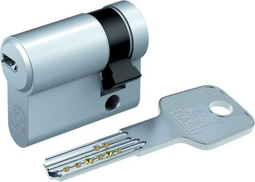 BASI BM5021-0040-0040 Profilhalbzylinder mit Bohrschutz in Silber, 10 / 70mm - Bild 1