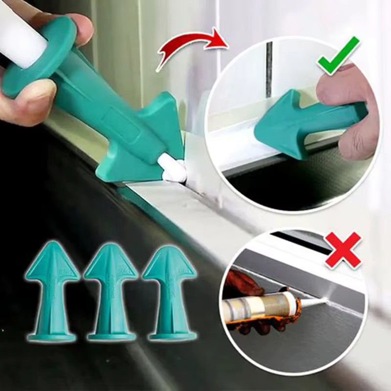 CHEGIT 3-teiliges Set Caulk Düsen Applikatoren und Schaber für Silikon, Kleber und Epoxy zur Abdichtung und zum Finishing - Bild 2
