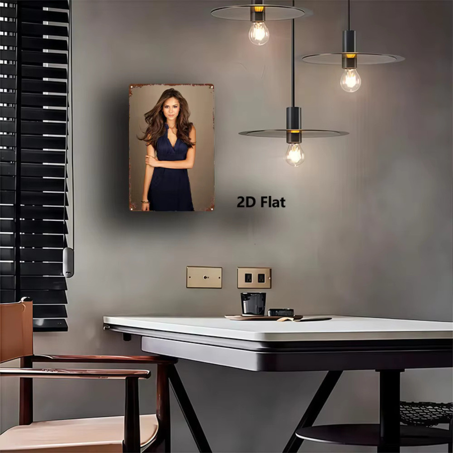 HELLOYOUNG Metall-Wandkunst Blau, Wanddekoration für Wohnzimmer und Schlafzimmer, B/H: 20,3 x 30,5 cm - Bild 3