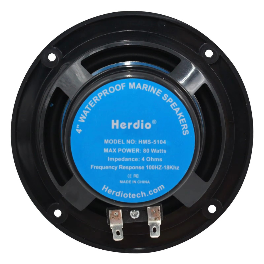 Herdio 4-Zoll-Deckenlautsprecher 160W Wasserdichtes Surround-Sound In-Wall Set, Farbe: Schwarz, 2er-Pack - Bild 2
