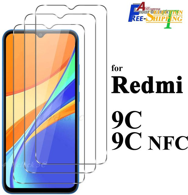 Xiaomi Displayschutz aus gehärtetem Glas für Redmi 9C NFC, transparent, HD klar - Bild 1