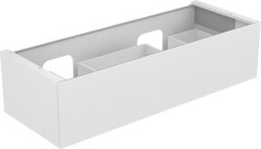 Keuco Waschtischunterschrank Edition 11 in Weiß Hochglanz, B/T/H: 140 x 35 x 53,5 cm - Bild 1