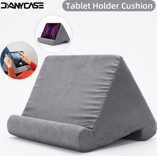 DANYCASE Multifunktions Tablet Ständer mit Schwamm Kissen in Grau für iPad, Xiaomi, Samsung und Huawei Tab - Bild 1