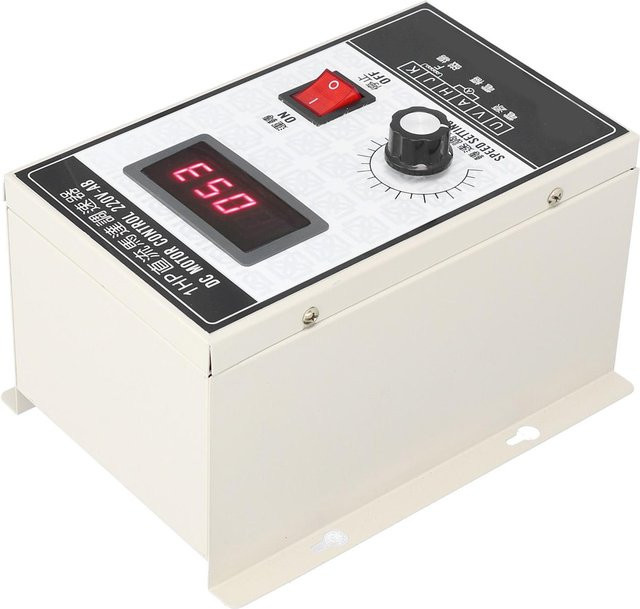 Aimo Digitaler Motordrehzahlregler mit Digitalanzeige und Steuerschalter, DC 220V, Weiß, Aluminium - Bild 1