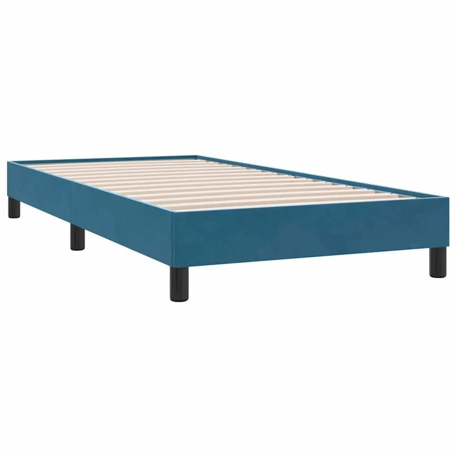 vidaXL Bettgestell aus Samt in Dunkelblau, B/T/H: 80 x 220 cm (ohne Matratze) - Bild 2