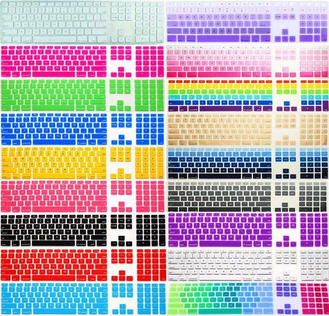Apple iMac G6 Tastatur Schutzfolie Skin Cover in Regenbogenfarben Multicolor - Bild 1