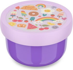 Mepal Campus Fruchtbox Food Fest mit Gabel, lila, 300 ml, auslaufsicher und mikrowellengeeignet - Bild 1