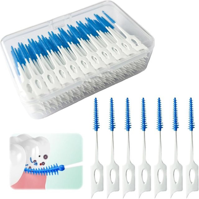 HDSAL Interdentalbürsten Silikon, 200 Stück, Super Weich - Bild 1