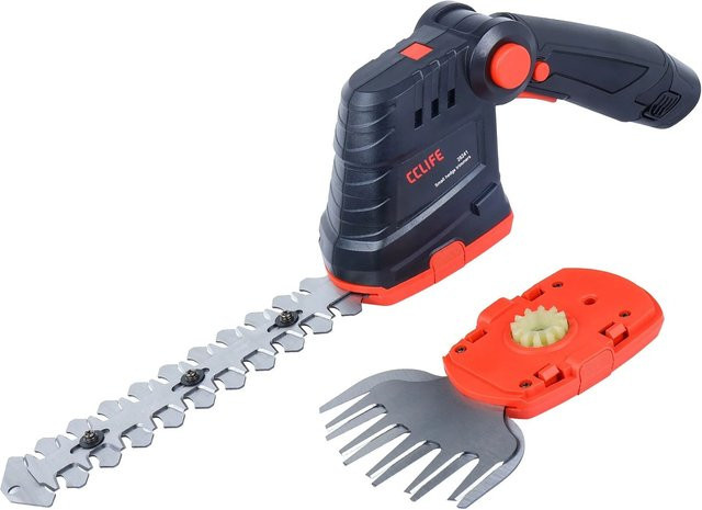 CCLIFE 2in1 Akku Gras- und Heckenschere mit 10.8V Akku inklusive Grasscheren- und Heckenscheren-Aufsatz (120 mm und 200 mm) - Bild 1