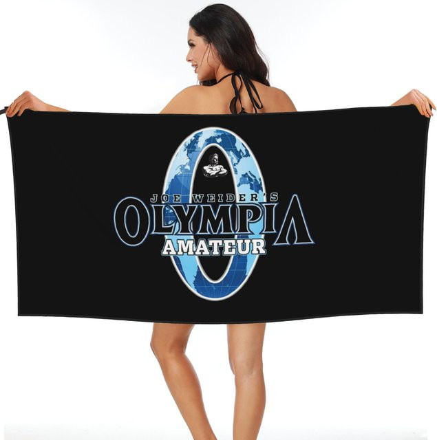 JMG Household Supplies Future Mr Olympia Motivations Strandtuch aus Mikrofaser, Schwarz, B/H: 70 x 140 cm - Bild 1