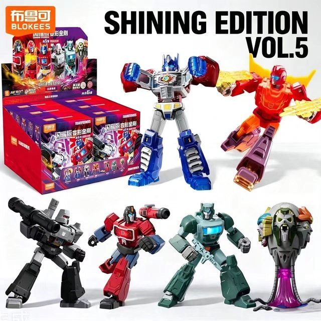 Blokees Transformers Shining 05 Eternal Rivalry Blind Box, Montierbares Modell-Set, Optimus Megatron Sammlerfigur - Bild 1