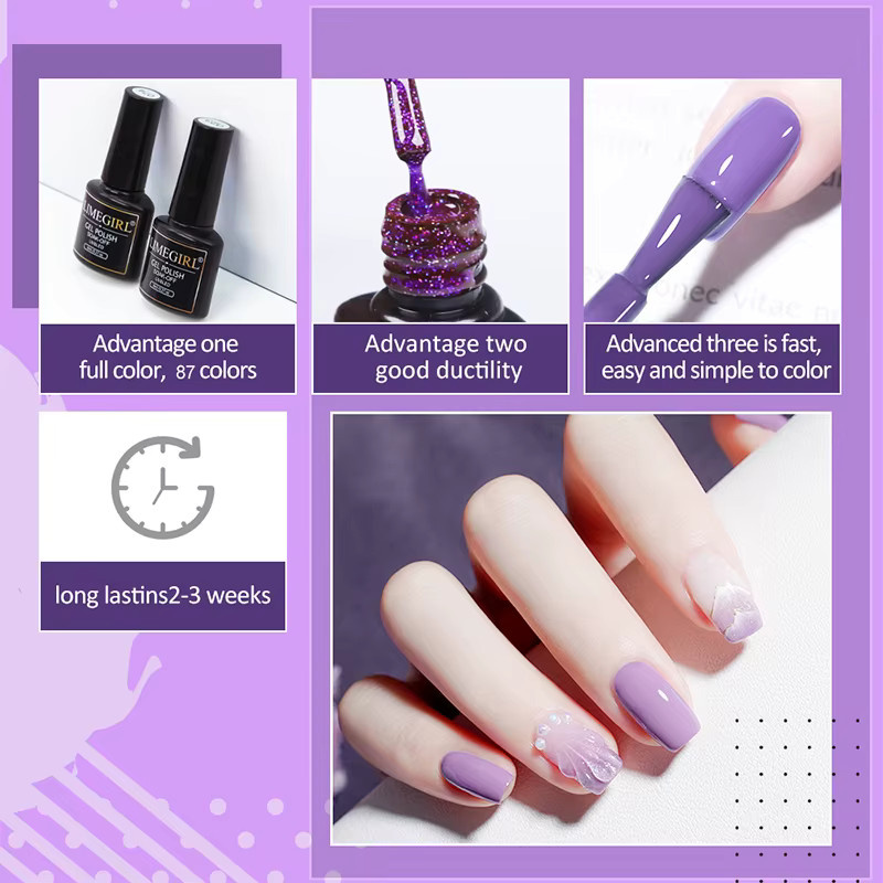 Limegirl Morandi Gel-Nagelset, 8 ml, Matt - Bild 1