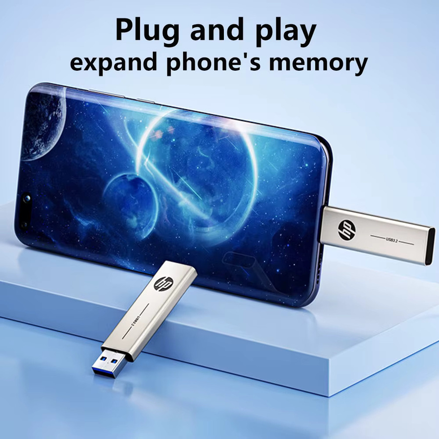 HP 2-in-1 OTG USB 3.2 Flash-Laufwerk mit USB-C Dual-Metall-Pendrive, Silber, 64GB - Bild 3