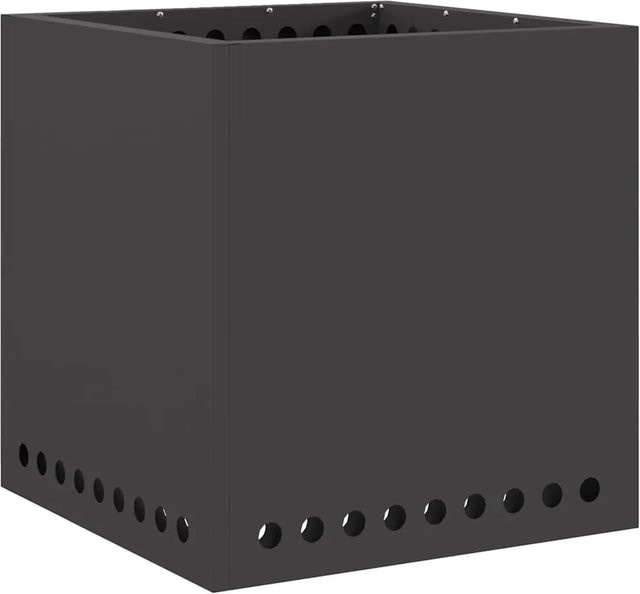 vidaXL Rauchfreier Feuerkorb aus Stahl in Schwarz B/T/H: 48 x 48 x 50 cm - Bild 1
