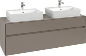 V&B Waschtischunterschrank Collaro für 2 Waschbecken in Marineblau, B/H/T: 160 x 54,8 x 50 cm - Bild 1