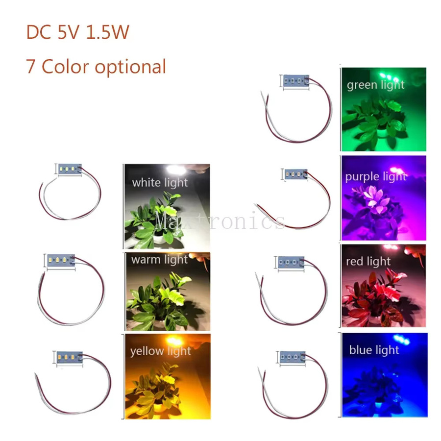 10er Set SAGE LU MEI LED SMD 1,5 Lampen mit 5V, Multicolour RGB in Rot, Lila, Gelb, Grün, Blau und Warmweiß - Bild 2