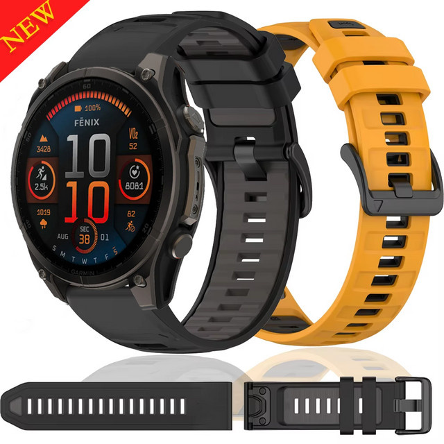 Garmin Uhrenarmband Silikon, Schwarz, Unisex - Bild 1