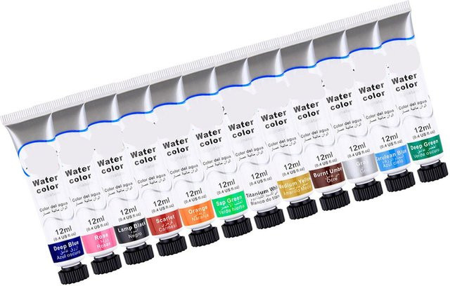 GoolRC Kinder Malpigment DIY Set mit 12 Farben in Grau für Leinwand, Holz, Ton und Stoff - Bild 1