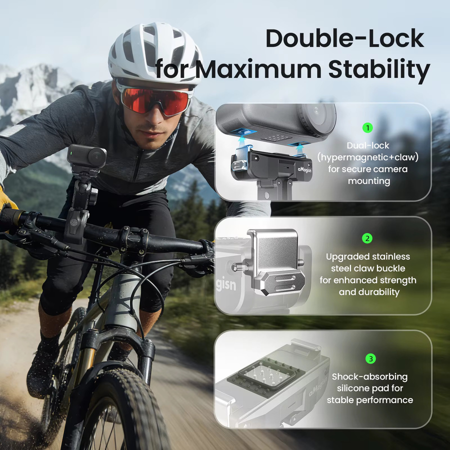 DJI NANO Magnetische Schnellverschluss-Ladeadapterhalterung mit zwei Klauen in Schwarz für DJI OSMO Nano Multifunktionales Erweiterungszubehör - Bild 2