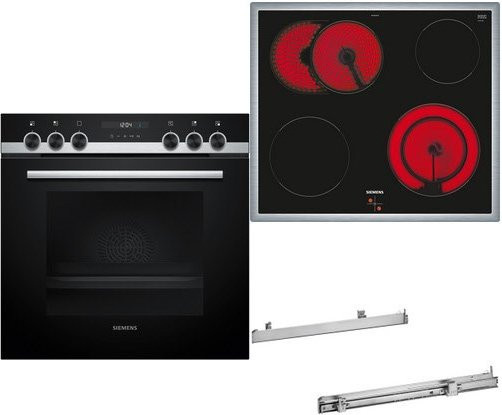 Siemens EQ521KT22B Herdset aus Glaskeramik und Edelstahl in Silber und Schwarz - Bild 1