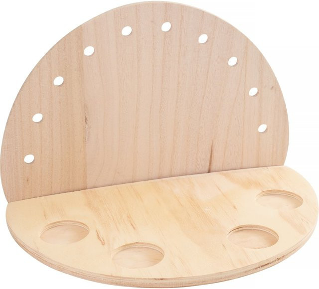 VBS Lichterbogen aus Rohholz in Beige mit 4 Teelichthaltern, B/H: 29,5 x 19,0 cm - Bild 1