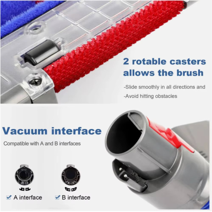 Dyson motorisierte Bodendüse mit LED-Licht und weicher Rolle für V7 V8 V10 V11, grau - Bild 5