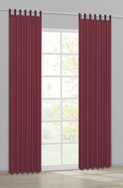 Sensation Schlaufenvorhang in Burgund, transparent, B: 140 cm, H: 235 cm - Bild 1