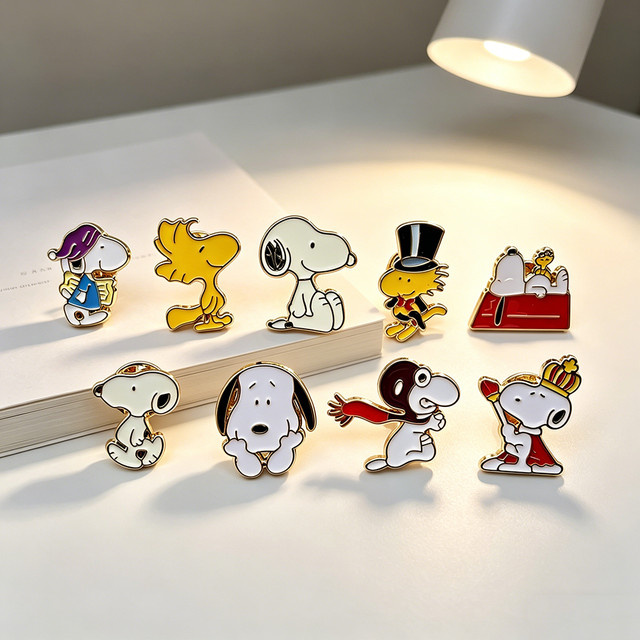 6/8/9/10/11-teiliges Emaille-Pin-Set, Cartoon-Welpenhund-Metall-Reversbroschen, Anstecknadeln - Bild 1
