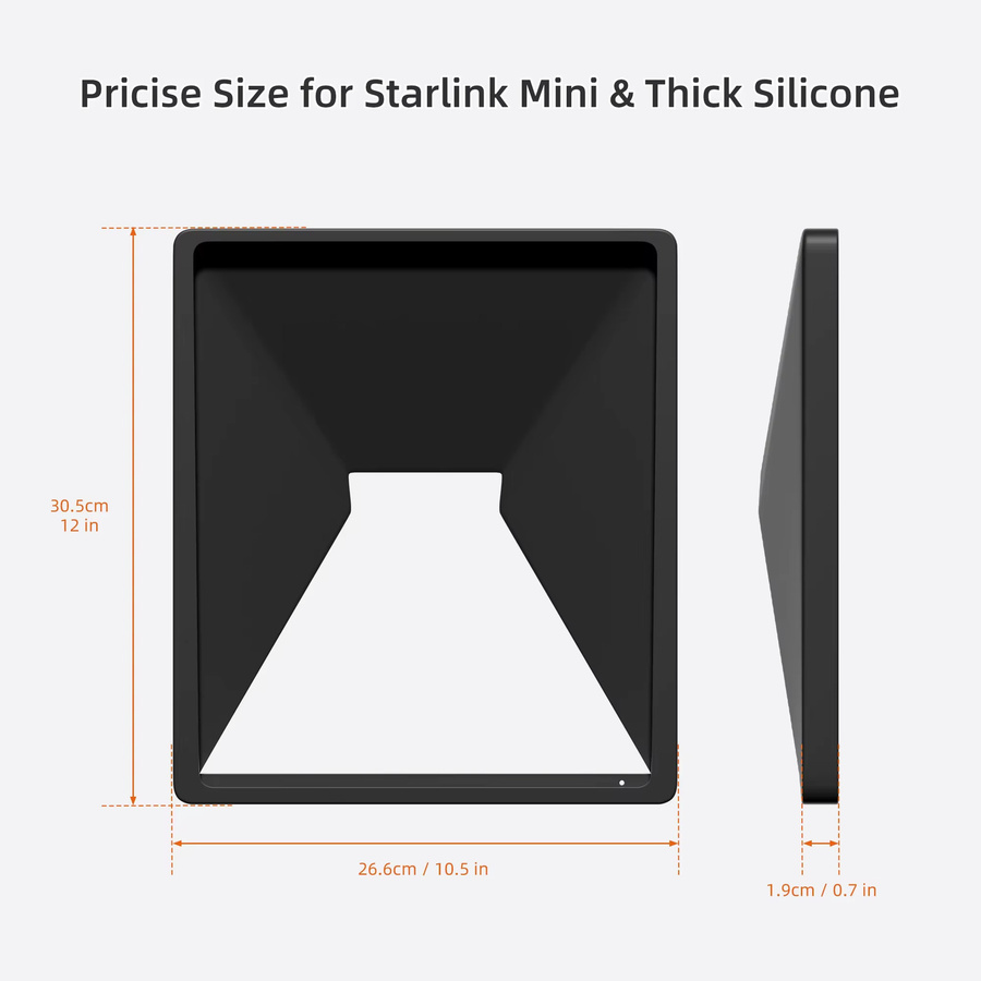 Starlink Mini Case Cover Silikon Schutzhülle für Starlink Mini Dish Antenne in Schwarz mit Antireflexion - Bild 4