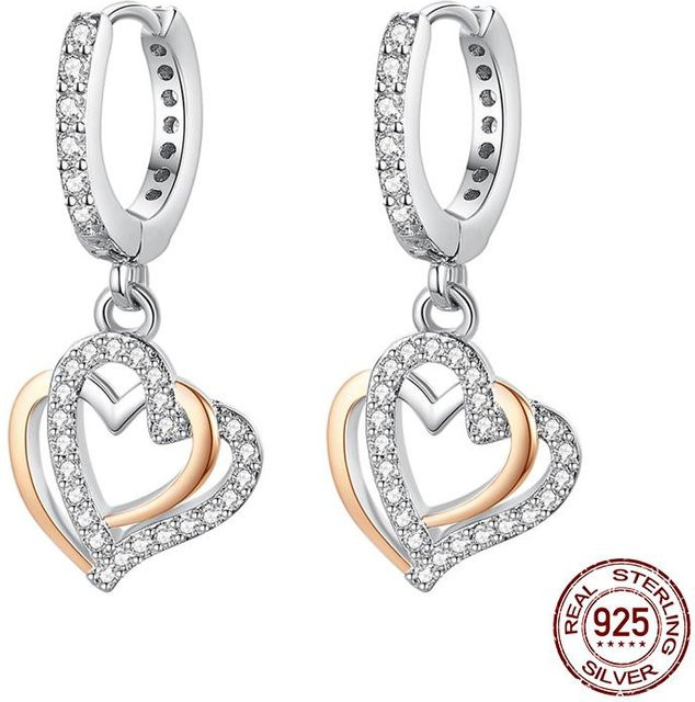 Creolen 925 Silber, Zirkonia, Damen - Bild 1