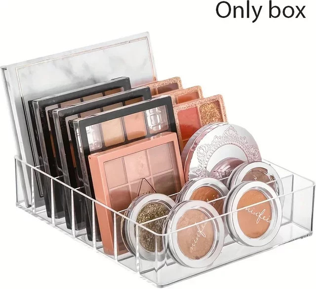 Transparente Aufbewahrungsbox aus Acryl für Lidschatten-Paletten, Puder und Lippenstift als Organizer für deinen Schminktisch - Bild 1