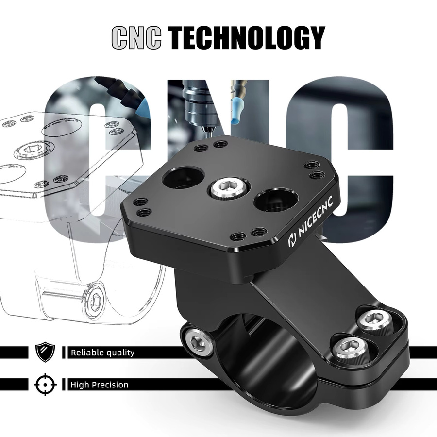 NICECNC GPS AMPS Halterung für BMW R1300GS und R1300GS Adventure, Lenkerklemme 32mm, Schwarz - Bild 6