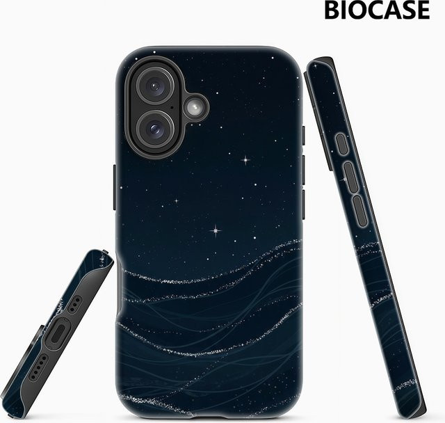 Robuste Sternenhimmel Handyhülle mit Magnetfunktion für iPhone 17 16 15 14 13 Pro Max Plus in Blau von Potdemiel - Bild 1