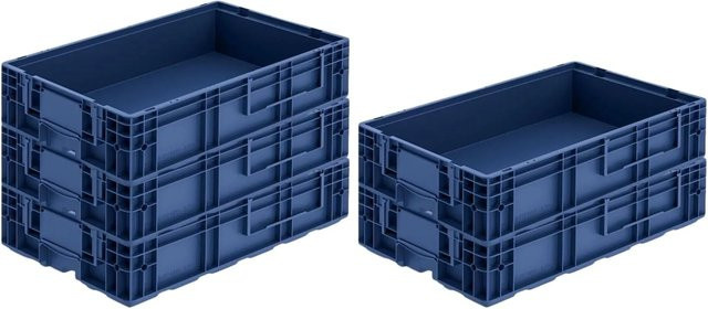 PROREGAL SparSet 5 x VDA KLT Kleinladungsträger mit Verbundboden in Blau, H x B x T: 14,7 x 40 x 60 cm, 22 Liter Transportboxen - Bild 1