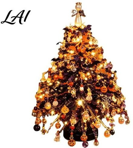 Arabella Perlenbastelsets für Erwachsene, Weihnachtsbaum-Set, mit LED-Lichtern - Bild 1