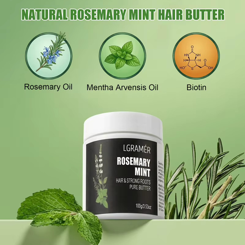 LGRAMER Rosemary Mint Hair & Strong Roots Behandlung, Lockiges Haar - Bild 5