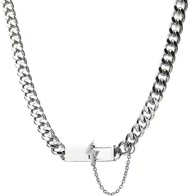 Lucky Star Jewelry Halskette, Edelstahl, Silber, Herren - Bild 1