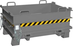 Bauer Südlohn Baustoffcontainer BC 500, lackiert, Mausgrau - Bild 1