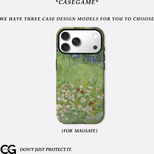 Vincent S Admired Garden Handyhülle für iPhone 17 16 15 14 13 Pro Max Plus, robuste doppelschichtige Hülle mit Magnetfunktion, Multicolour - Bild 1