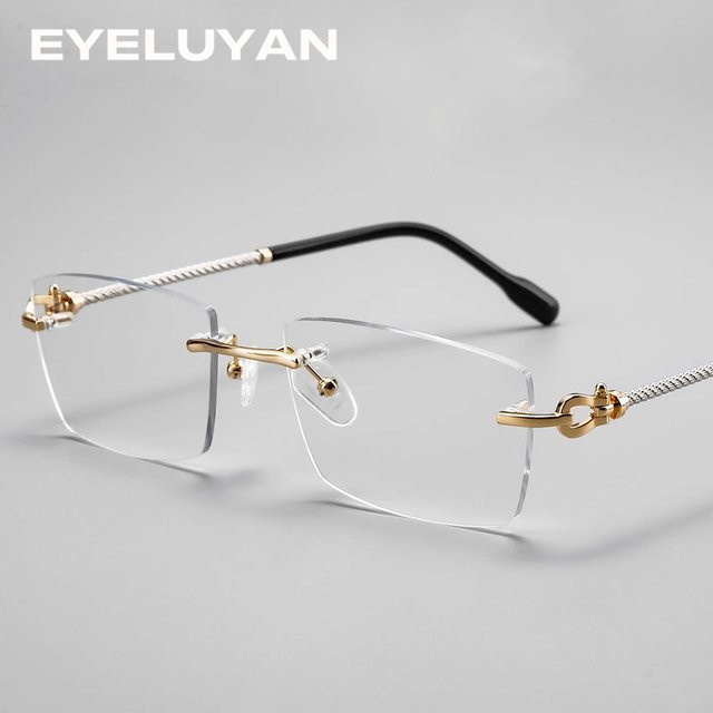 Eyeluyan Korrektionsbrille, randlos, rechteckig, Titan, Unisex - Bild 1