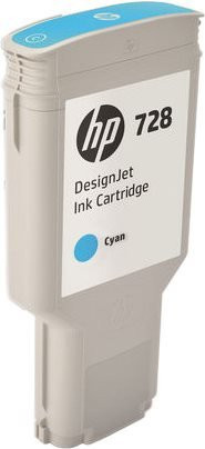 HP Original DesignJet 728 Tintenpatrone Cyan 300ml F9K17A für DesignJet T730 und T830 - Bild 2