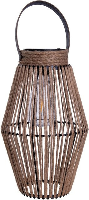Näve LED-Solarleuchte Korbinian in Natur mit Dämmerungssensor, Durchmesser: 18 cm, Höhe: 30 cm - Bild 1