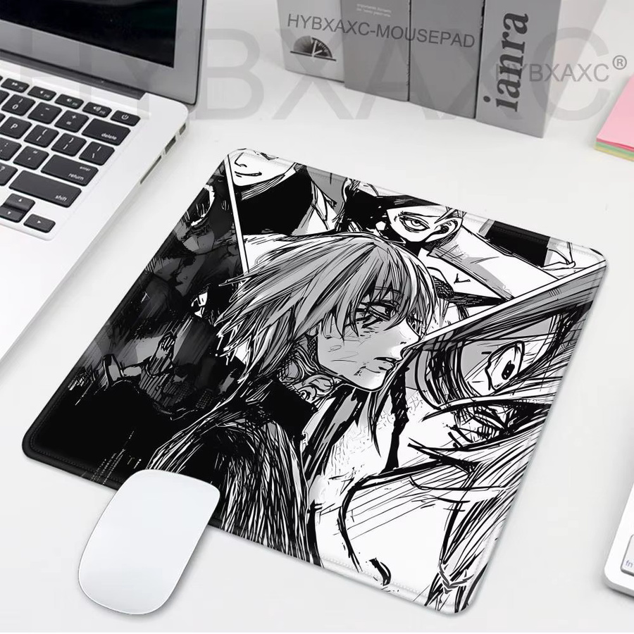 HYBXAXC Speed Esports Mauspad Kaneki Ken Anime Design Wasserdicht, B/B/H: 45 x 40 cm, Schwarz-Weiß - Bild 5