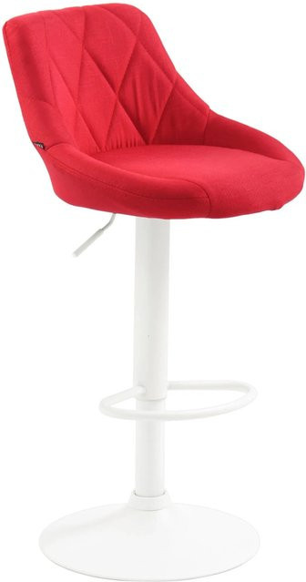 DELUKE Barhocker FALON Barstuhl mit Lehne, rot, drehbar, B/T/H: 46 x 49 x 83 cm - Bild 1
