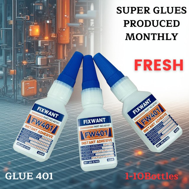 FIXWANT Sekundenkleber 401 Elastomer Universalkleber für Metalle und oberflächenempfindliche Kunststoffe, 20 g - Bild 1
